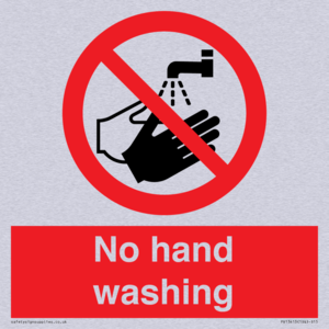 No hand washing